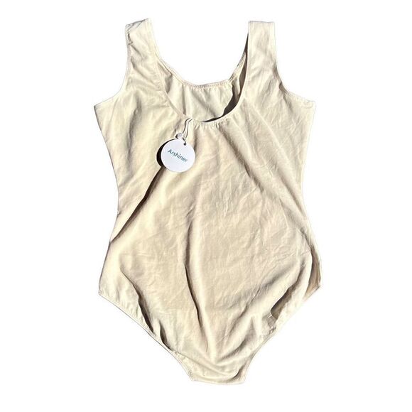NWT ARSHINER Creme Bodysuit/Leotard Size Large - Picture 2 of 4